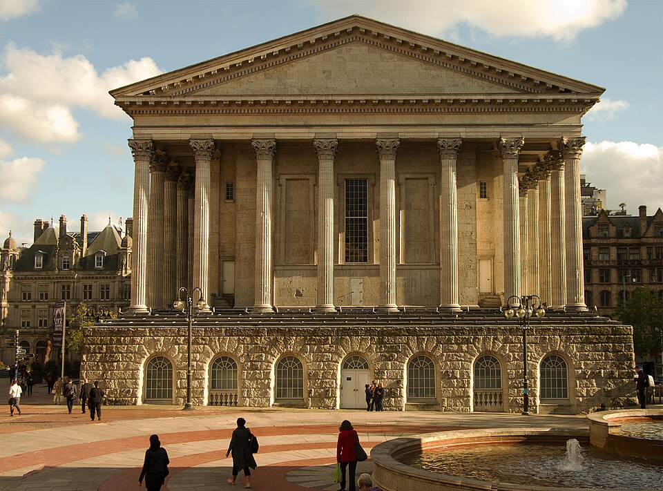 Birmingham Town Hall seen from Chamberlain Square
