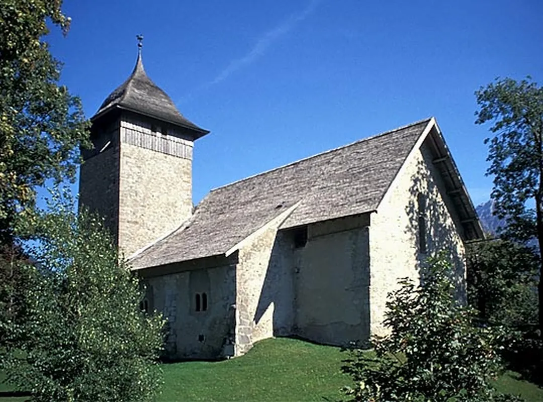 The temple on its hill above Château-d'Œx