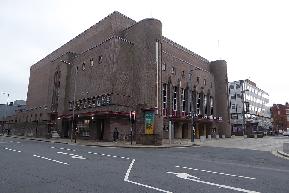 Liverpool Philharmonic Hall facade on Hope Street