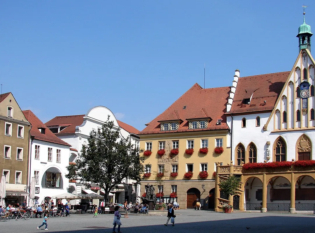 Amberg town hall on the market square