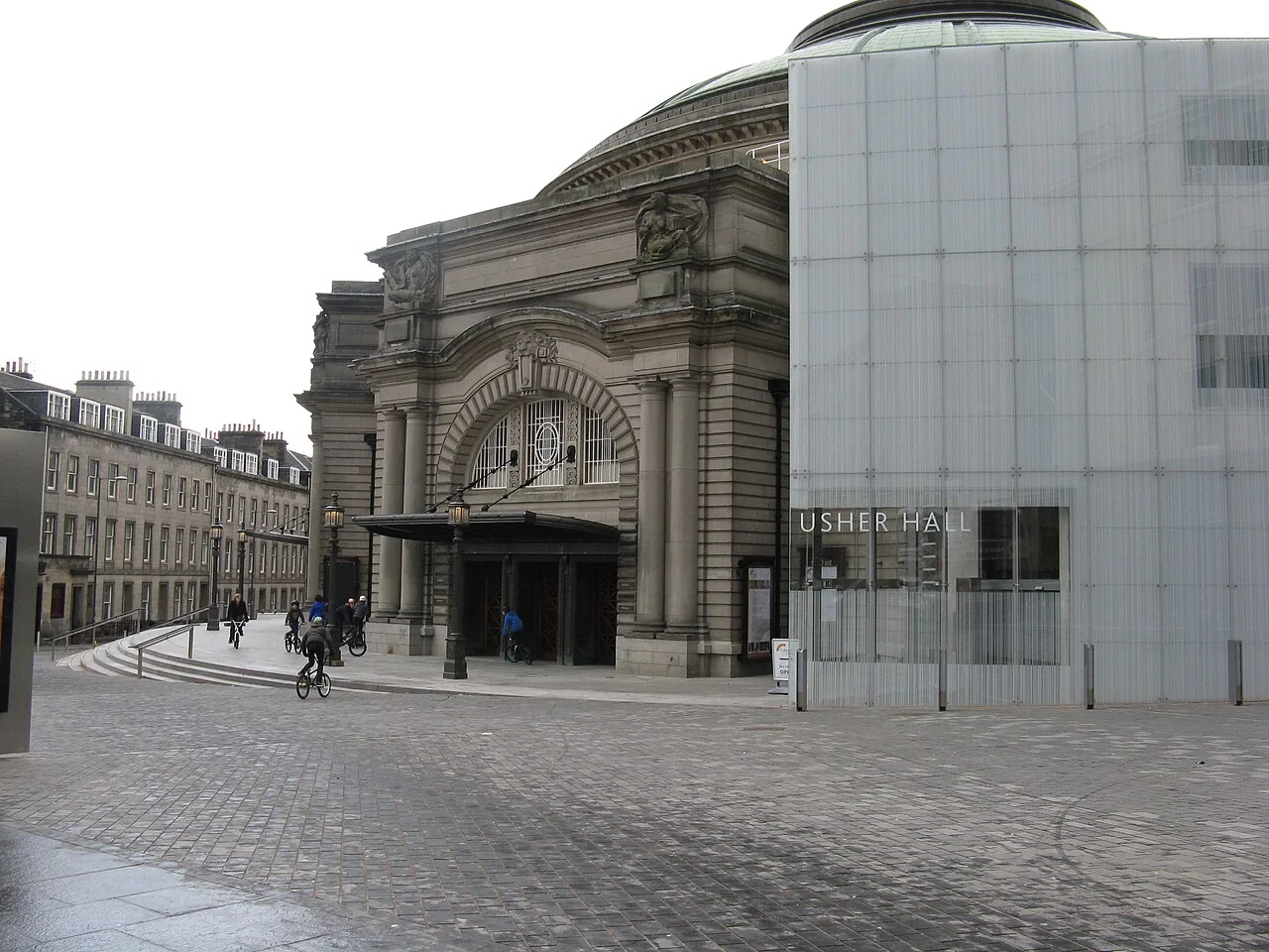 Usher Hall exterior and entrance in Edinburgh